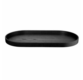ASA SELECTION Tablett wood Oval Schwarz 44x22.5 cm, Weidenholz