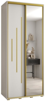 ABIKS MÖBEL Schwebetürenschrank Davos 13 Schlafzimmerschrank mit Spiegel, Kleiderstange und Regalen