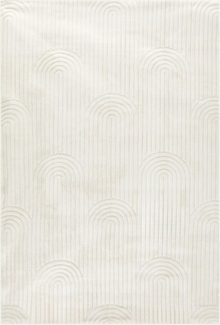 IDIMEX Teppich BOW, Wohnzimmerteppich waschbar 200x300 cm Kurzflor bogenmuster beige