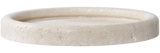 Tablett, Travertin, natur, ø25,5 cm