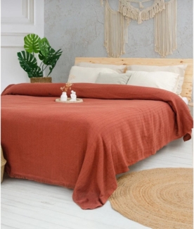 Wohndecke Mea Classic 220x240cm in Terracotta, Sandiik