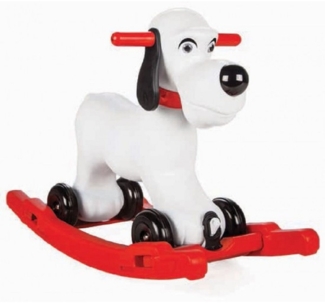 Pilsan Rocking Dog 07913, Schaukelhund und Rutscher 2 in 1 aus Kunststoff