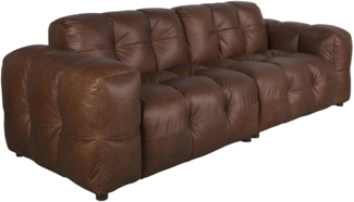 HACKMAN 3-Sitzer Sofa Echtleder dunkelbraun von DUTCHBONE