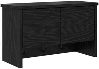vidaXL Wandmontierter Kleiderständer mit Regal Schwarz Eichen-Optik 874332