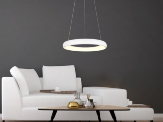 LED Pendelleuchte CARDONA groß Weiß, dimmbar & 3 Lichtfarben, Ø 62cm