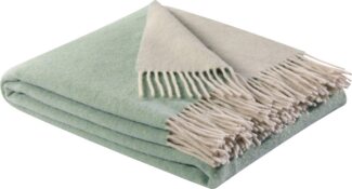 Biederlack 'Warm Shades' Kaschmirplaid, Wolle / Kaschmir salvia / creme, 130x170 cm