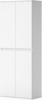 Kleiderschrank Claus Weiß 74 x 191.5 cm mit 4 Türen Vicco