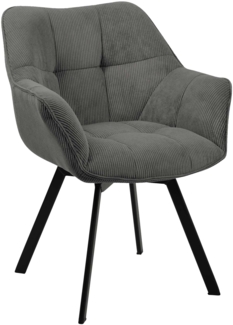 CLP Esszimmerstuhl Jordi Cord,dunkelgrau