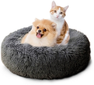 CALIYO Tierbett Tierbetten, Katzenbett waschbar Flauschiges Hundebett 50/60/70/100 cm, für Katzen und kleine Hunde, plüsch Katzenkissen rund