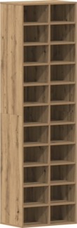 vidaXL Schuhschrank Artisan-Eiche 54x34x183 cm Holzwerkstoff 859385