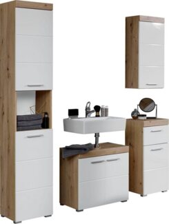 INOSIGN Badmöbel-Set Avena, (Set, 4-St), Mit Hochschrank, Waschbeckenunterschrank, Wandschrank und Unterschrank