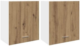 vidaXL Hängeschränke 2 Stk. Lyon Artisan-Eiche 50x31x60 cm Holzwerkstoff 856114