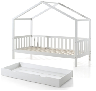 Vipack 'Dallas 1' Hausbett 90x200 cm, weiß, mit Bettschublade