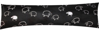 Heubergshop Seitenschläferkissenbezug, (1 Stück), 40x145cm Schafe Lämmer Schwarz Weiß 100% Baumwolle Bezug (99/1)