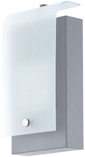 LED Außenlampe Wandbeleuchtung, verzinkt, Stahl, H 22,5 cm