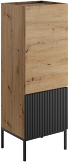 Kommode Cowilo 50 2D (Farbe: Artisan Eiche + Schwarz)