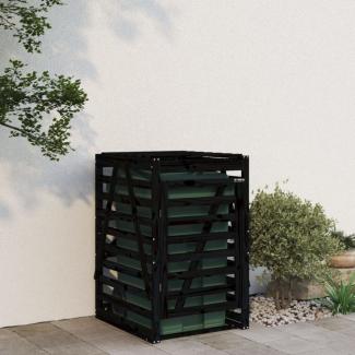 vidaXL Mülltonnenbox Schwarz 84x90x128,5 cm Massivholz Kiefer 825104