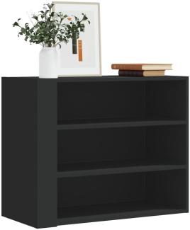 vidaXL Wandregal Schwarz 75x35x60 cm Holzwerkstoff 848417