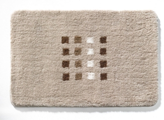 Kleine Wolke Badematte Kleine Wolke Badteppich QUADRI LBH 120x70x2 cm beige Badematte