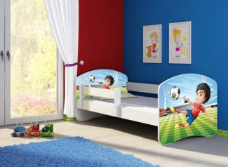 Clamaro Kinderbett (Kinderbett, Babybett 70x140, 80x160, 80x180cm Juniorbett, Kind, Motiv, Schublade CLAMARO)