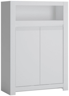 Lomadox Highboard NAVA-129, Kommode, Schrank, weiß, 92 x 133 x 42,2 cm