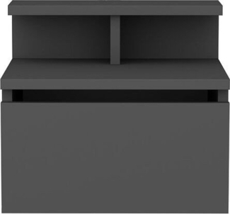 Calicosy Hängender Nachttisch, 1 Klapptür Anthrazit B39,8 cm - ALICE - Anthrazit