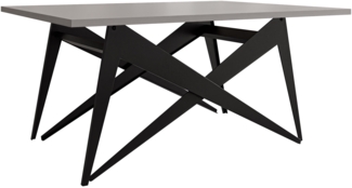 2-in-1 Couchtisch und Esstisch Xorkol (Farbe: Schwarz / Hellgrau)