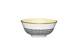 KitchenCraft Stoneware Bowl 15,7 cm Dot and Stripe