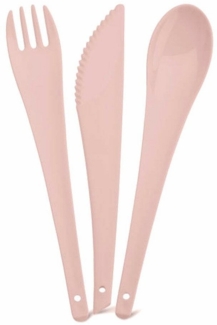 KOZIOL Besteck-Set Rio 3-tlg. Powder Pink (3-tlg), Kunststoff, ideal für draußen