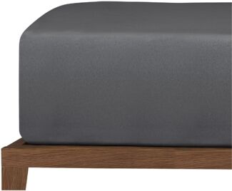 uncover by Schiesser Spannbettlaken New Jersey aus reiner Baumwolle für ein natürliches Hautgefühl, MADE IN GREEN Dunkelgrau 150x200 cm