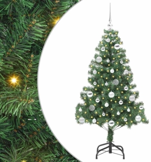 vidaXL Weihnachtsbaum mit 150 LEDs mit Ständer Grün 150 cm PVC 3396372