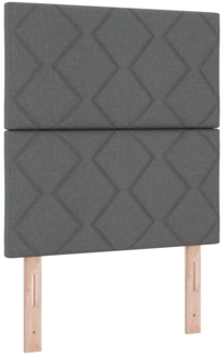 vidaXL Boxspringbett mit Matratze Dunkelgrau 80 x 200 cm Stoff 3343132
