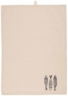 Ib Laursen Geschirrtuch Ib Laursen Geschirrtuch Marlin mit blauen Fischen (50x70 cm)