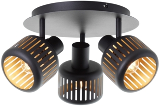 Brilliant AG Leuchten 99944-86 Spotrondell Tyas 3-flammig schwarz gold