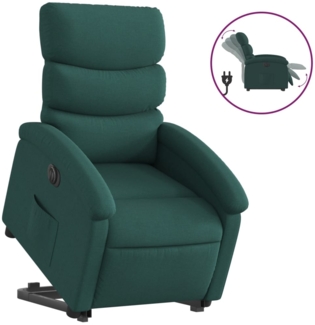 vidaXL Relaxsessel mit Aufstehhilfe Elektrisch Dunkelgrün Stoff 3204008