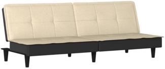 vidaXL Schlafsofa Creme Stoff 351916