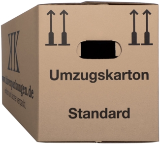 KK Verpackungen Aufbewahrungsbox (Spar-Set, 25 St, 25er-Set), Umzugskartons Umzugskiste Bücherkarton in Basicqualität Braun