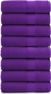 CLASS HOME COLLECTION Gästehandtücher Gästetuch Gästetücher Handtuch Frottee Baumwolle 500g/m² Uni 8 tlg Set, Frottee (8er, 8-St), mit Bordüre