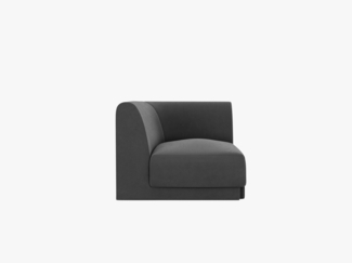 Micadoni Modul Ecke Miley Samtstoff Grau