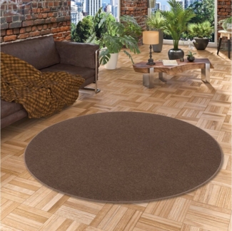 Snapstyle Veloursteppich Feinschlingen Velour Teppich Strong Rund, Rund, Höhe: 5 mm