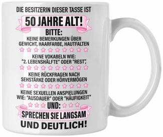 Trendation Tasse Trendation - 50. Geburtstag Frauen Tasse Geschenk Geschenkidee 50er Geburtstag Spruch Perfektion Mama Mutter Lustiger Spruch Witzig