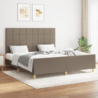 vidaXL Polsterbett mit Kopfteil Stoff Taupe 160x200 cm