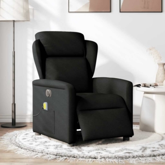 vidaXL Massagesessel Elektrisch Schwarz Stoff 3303126