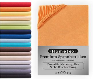 Hometex Premium Textiles Spannbettlaken Premium Boxspringbett Spannbetttuch ideal für Wasserbett und Matratzen, Jersey, Gummizug: Rundumgummizug, Spannbettlaken Premium Qualität 190 g/m², Gekämmte Baumwolle