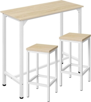 EUGAD Bartisch (1-St), Stehtisch mit 2 Hockern, Esstisch, Küchenhocker, Tresenhocker