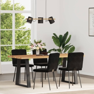 vidaXL Esszimmerstühle 4 Stk. Schwarz Samt 3315292