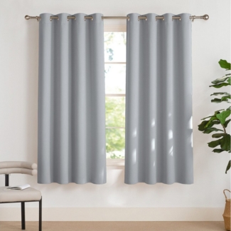 PONY DANCE Verdunkelungsvorhang für Schlafzimmer Thermo Vorhänge gegen Hitze und Kälte (2 St), Ösen, blickdicht