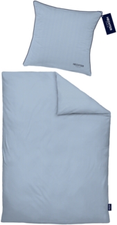 Hechter Paris Bettwäsche Satin 0061308 FEINE LÄNGSSTREIFEN, marine, 1x 155x220 cm + 1x 80x80 cm