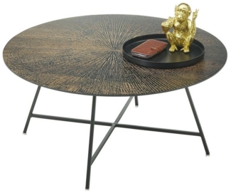 Couchtisch >Hilal< in braun, schwarz, MDF und Metall - 40x75cm (HxD)