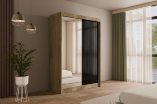 ALTDECOR Schiebetürenschrank VESLI (Kleiderschrank Garderobenschrank mit viel Stauraum Moderner Schrank) Spiegel Spiegeltüren Vielseitiger Schwebetürenschrank LED Beleuchtung